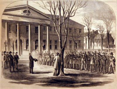 General Thomas Swearing in the Volunteers Called into the Service of the United States at Washington, D.C.