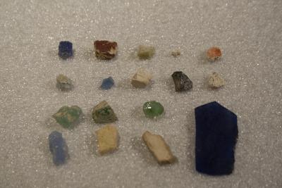 Seventeen Fragments of Roman Glass and Tesserae