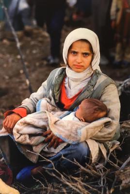 Kurdish Refugees near the end of the Gulf War Southern Turkey